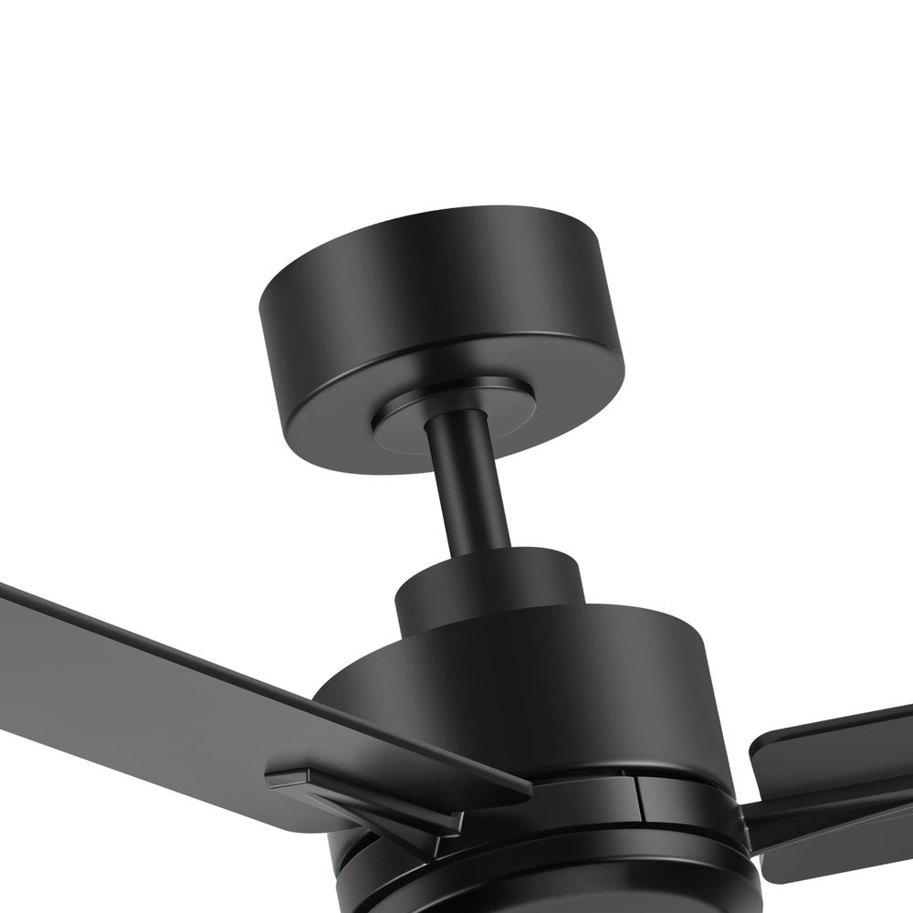 48-inch Indoor Black  Ceiling Fan with Remote without Light(3-Blade)