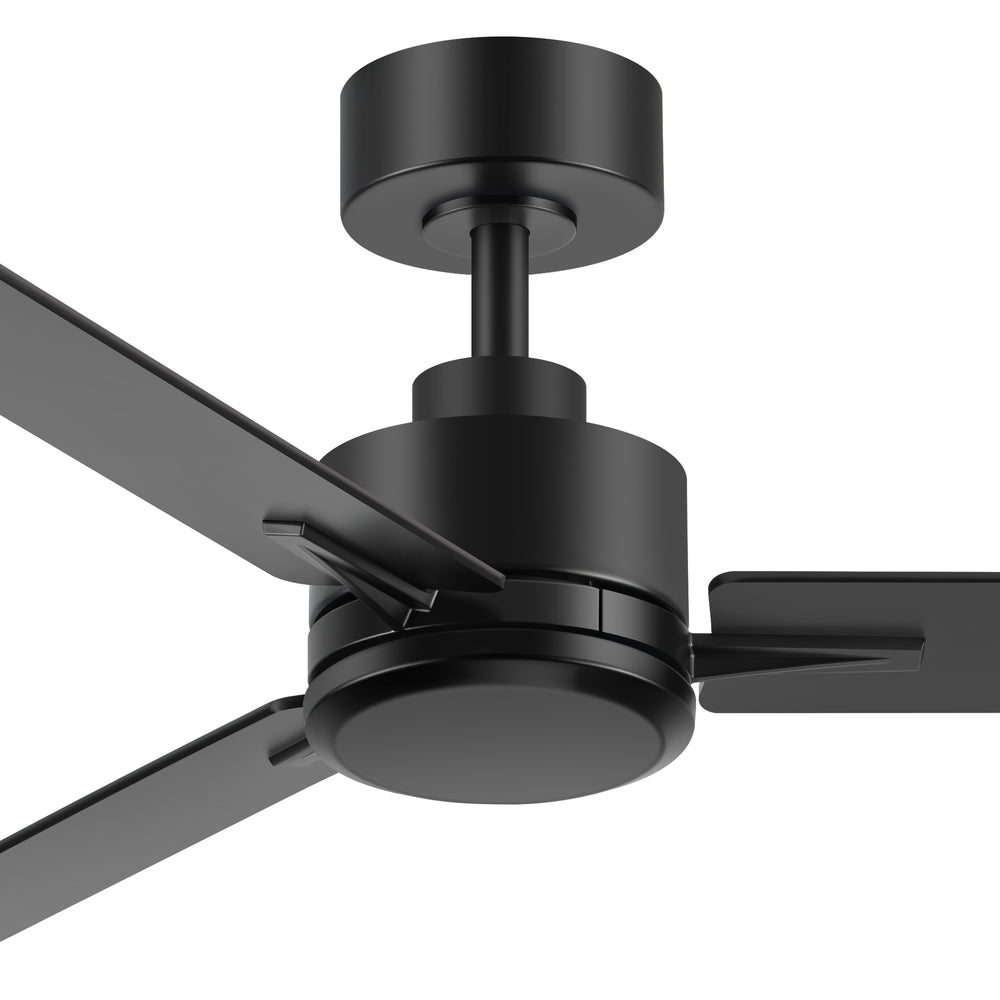 48-inch Indoor Black  Ceiling Fan with Remote without Light(3-Blade)