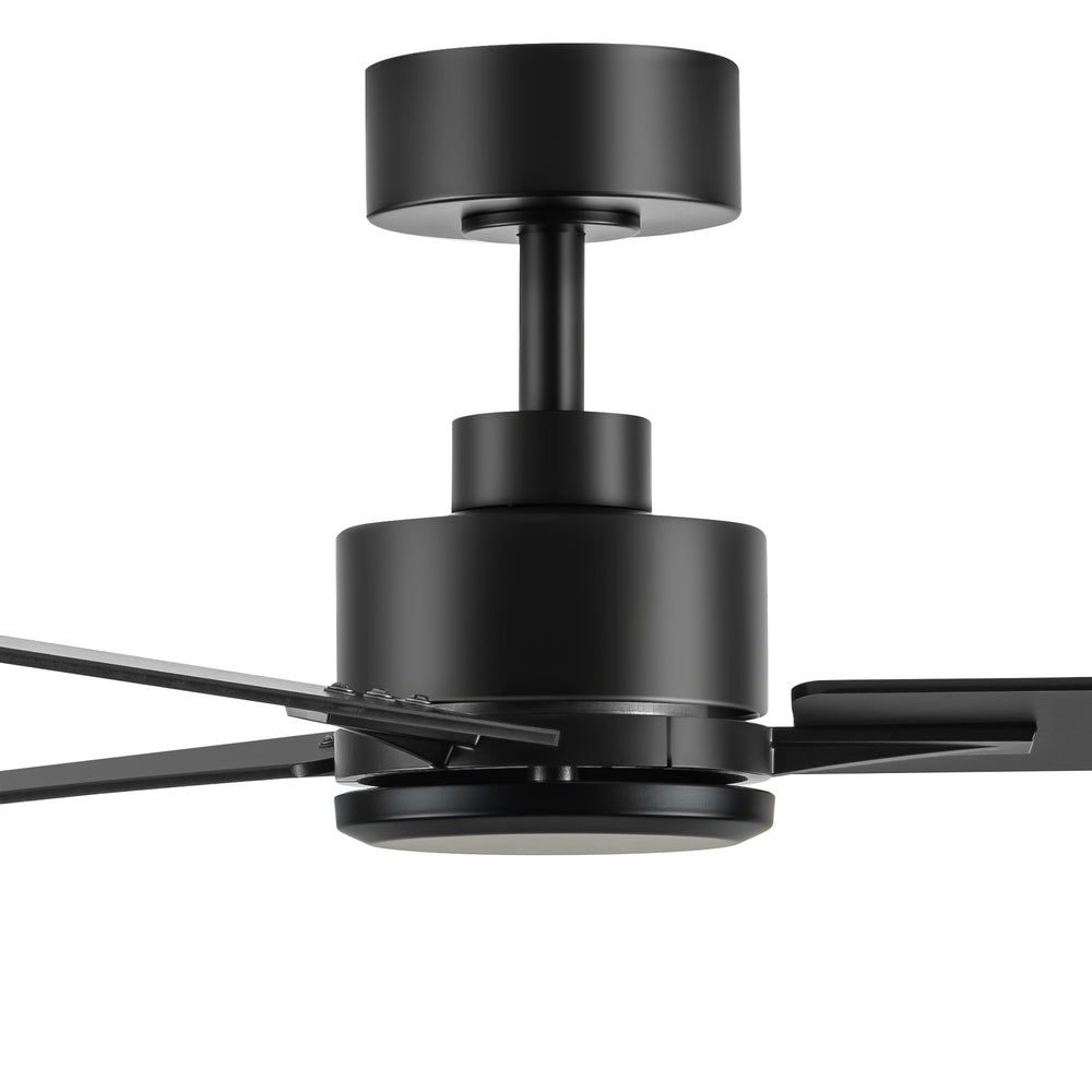 48-inch Indoor Black  Ceiling Fan with Remote without Light(3-Blade)