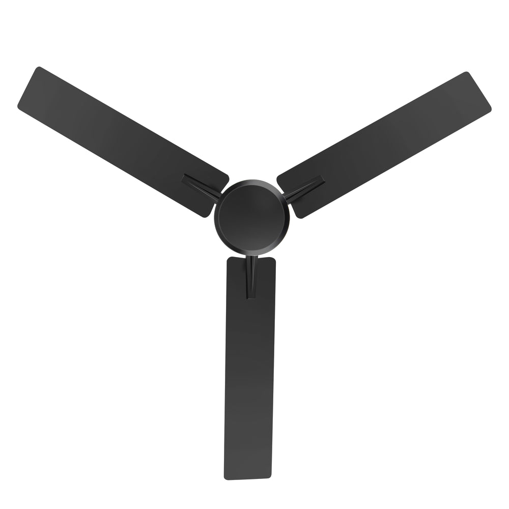 48-inch Indoor Black  Ceiling Fan with Remote without Light(3-Blade)