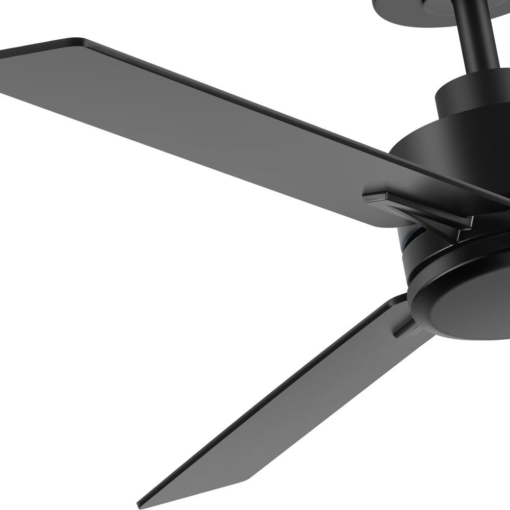 48-inch Indoor Black  Ceiling Fan with Remote without Light(3-Blade)