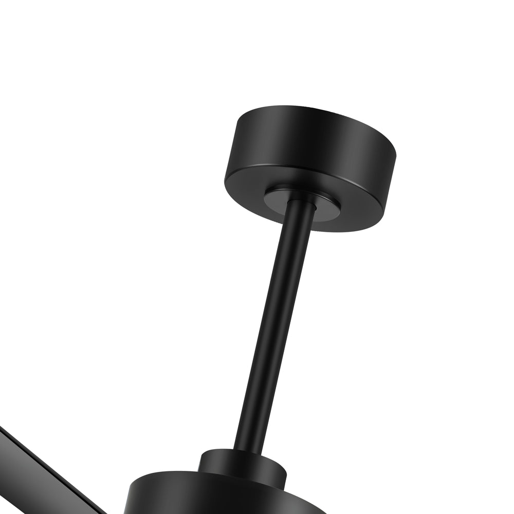 56-Inch Industrial Black Ceiling Fans with Led Lights Remote Control, 3-Blade, Reversible DC Motor, Timer, Modern Ceiling Fan Lights for Bedroom Living Room Office