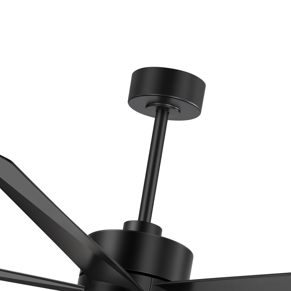 65 Inch 5-Blade LED Ceiling Fan with Light Remote，6"and 12" Downrod Included