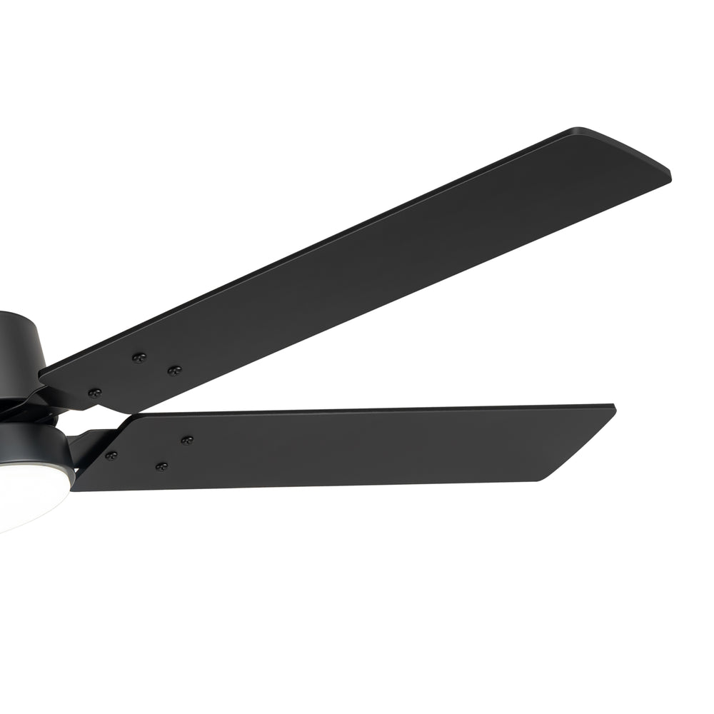 48 Inch 5-Blade Integrated Ceiling Fan with LED Light and Remote,5" and 10" Downrod Included
