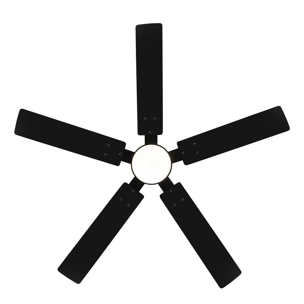 48 Inch 5-Blade Integrated Ceiling Fan with LED Light and Remote,5" and 10" Downrod Included