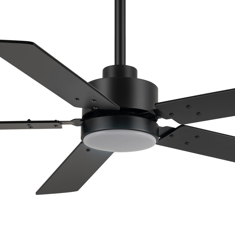 48 Inch 5-Blade Integrated Ceiling Fan with LED Light and Remote,5" and 10" Downrod Included
