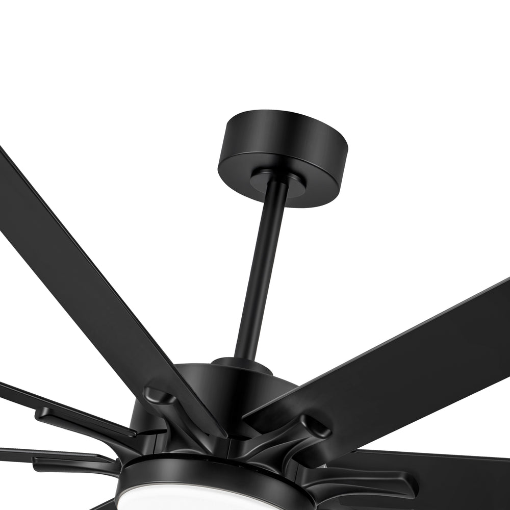 68-inch 8-Blade Integrated LED Ceiling Fan with Light Remote, 6“and 12” Downrods Included
