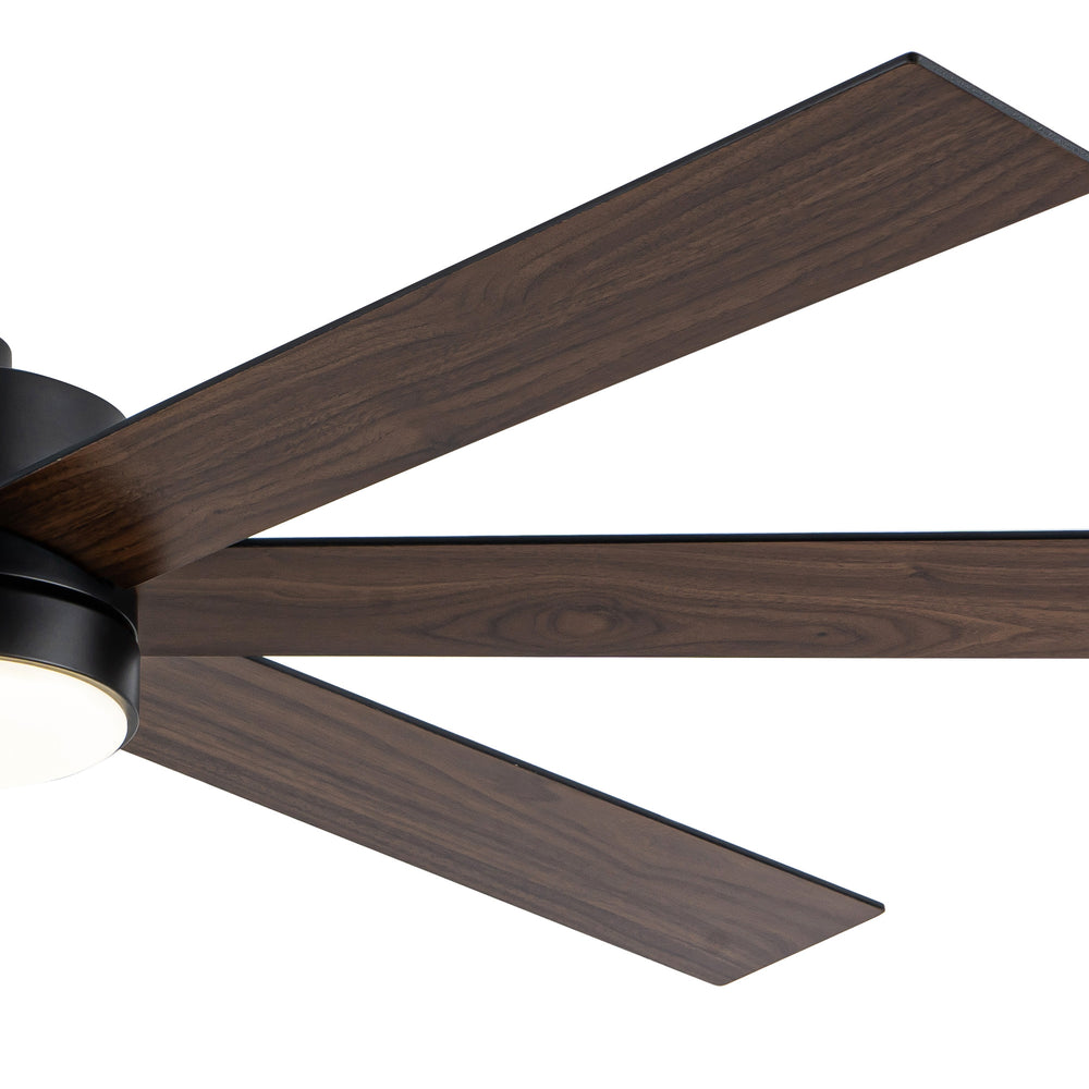 62-inch Modern Reversible 7-Blade LED Ceiling Fan with Remote and Light