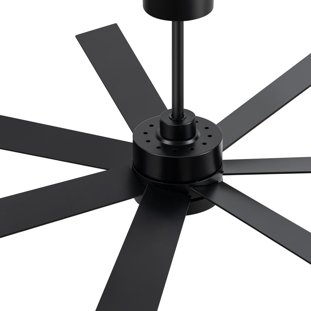 62-inch Modern Reversible 7-Blade LED Ceiling Fan with Remote and Light