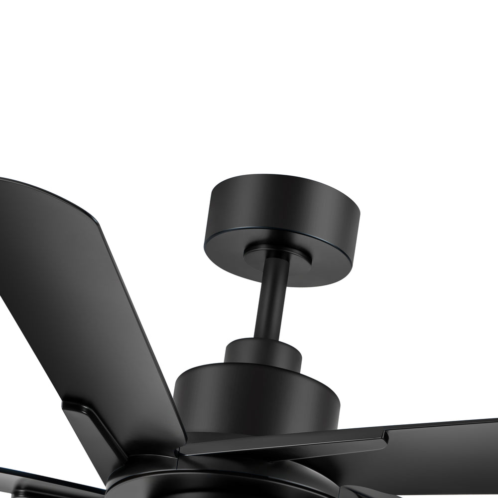 Breezary 60" 5-Blade Silent DC Motor Modern Ceiling Fan with 18W LED Light - Black
