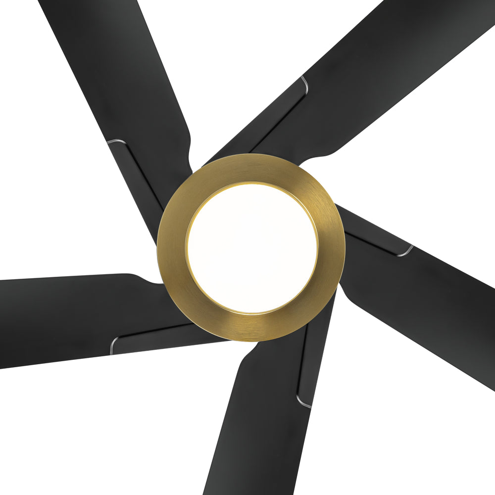 Breezary 60" 5-Blade Silent DC Motor Modern Ceiling Fan with 18W LED Light - Black