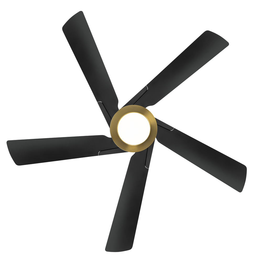 Breezary 60" 5-Blade Silent DC Motor Modern Ceiling Fan with 18W LED Light - Black