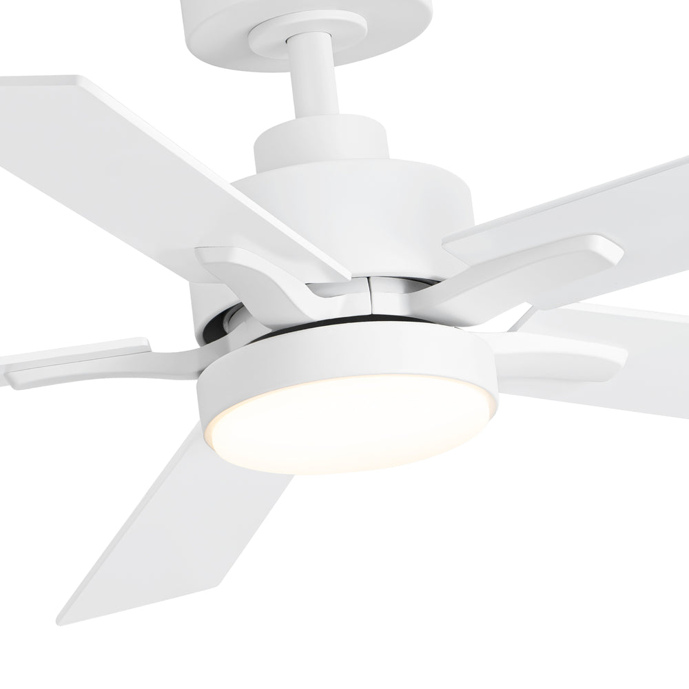 42-inch 5-Blade Ceiling Fan with Lights and Remote, 6 Speeds Reversible DC Motor Noiseless, Modern Ceiling Fan for Patios, Living Room, Farmhouse, Kitchen
