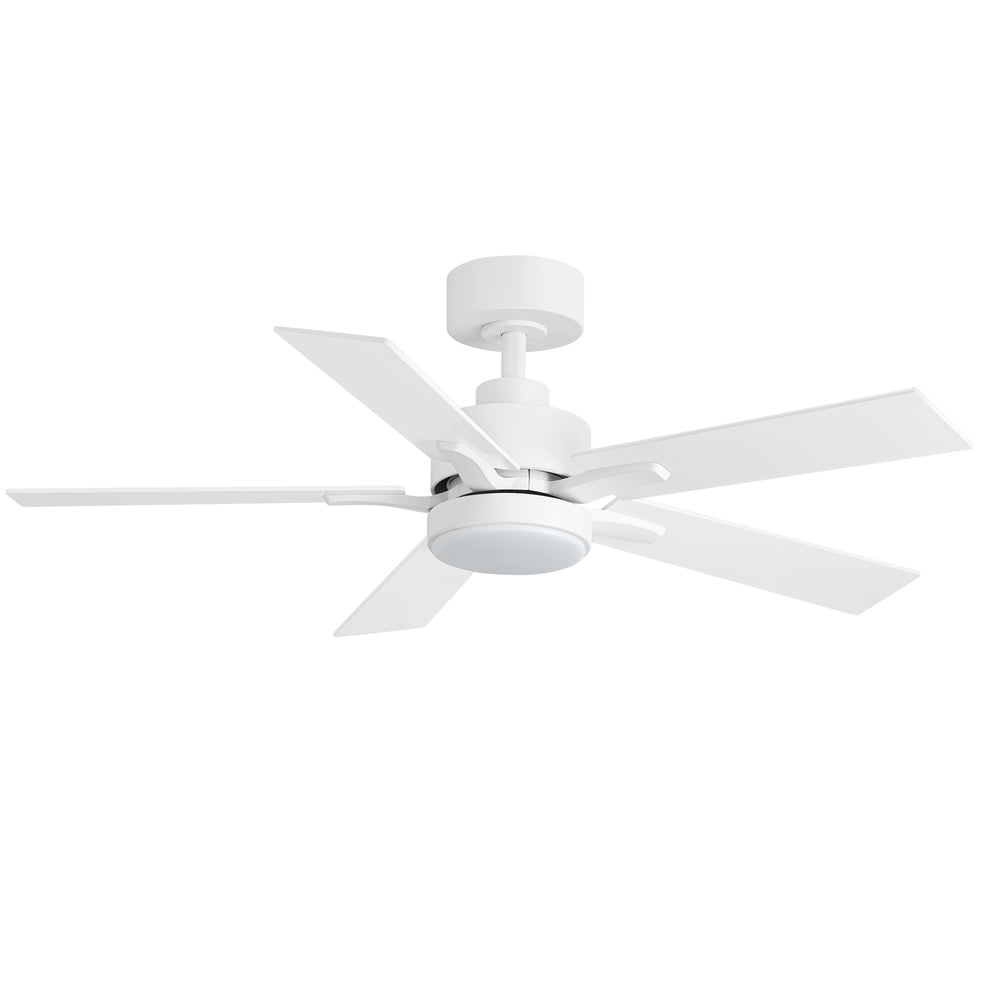 42-inch 5-Blade Ceiling Fan with Lights and Remote, 6 Speeds Reversible DC Motor Noiseless, Modern Ceiling Fan for Patios, Living Room, Farmhouse, Kitchen