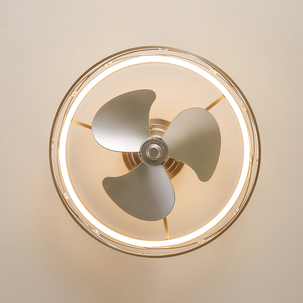Rene 21-In LED Chandelier Ceiling Fan with Light Remote(3-blade)