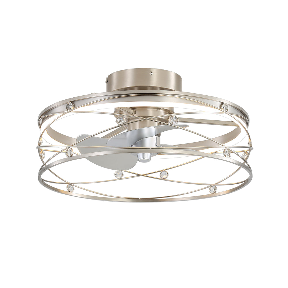 Rene 21-In LED Chandelier Ceiling Fan with Light Remote(3-blade)