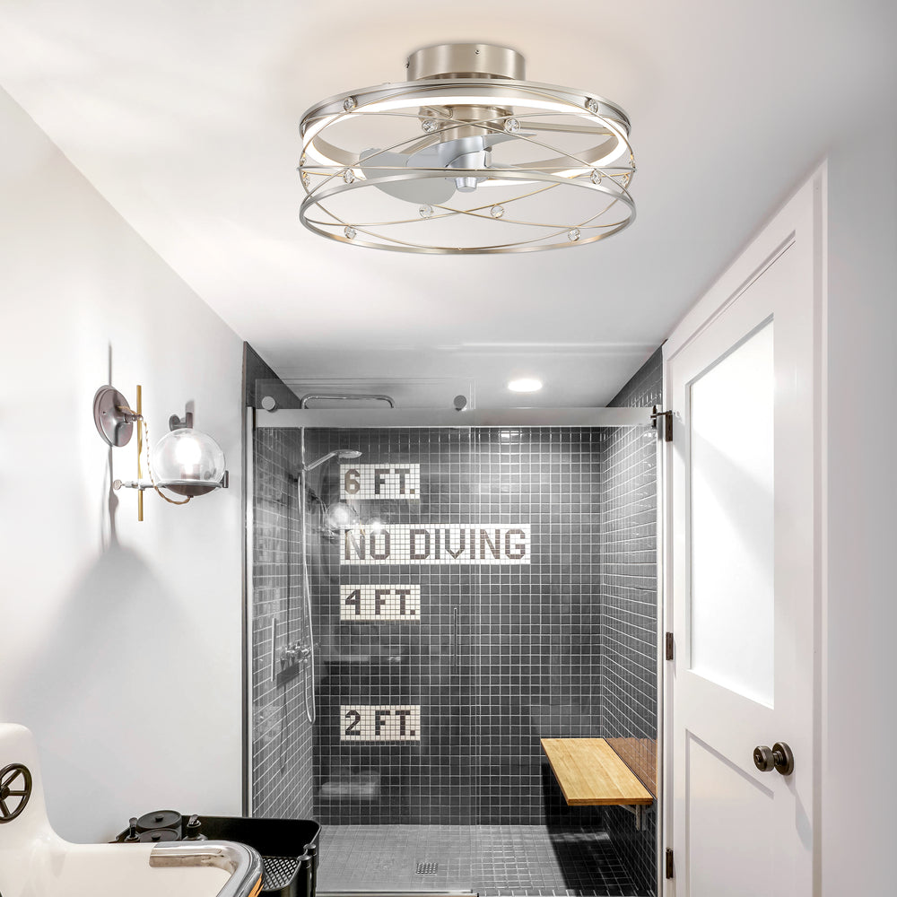 Rene 21-In LED Chandelier Ceiling Fan with Light Remote(3-blade)