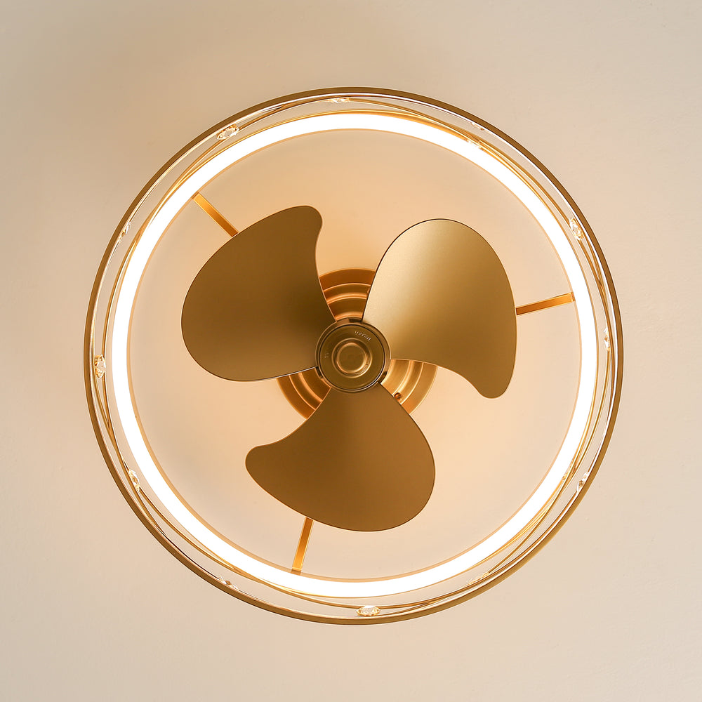 Rene 21-In LED Chandelier Ceiling Fan with Light Remote(3-blade)