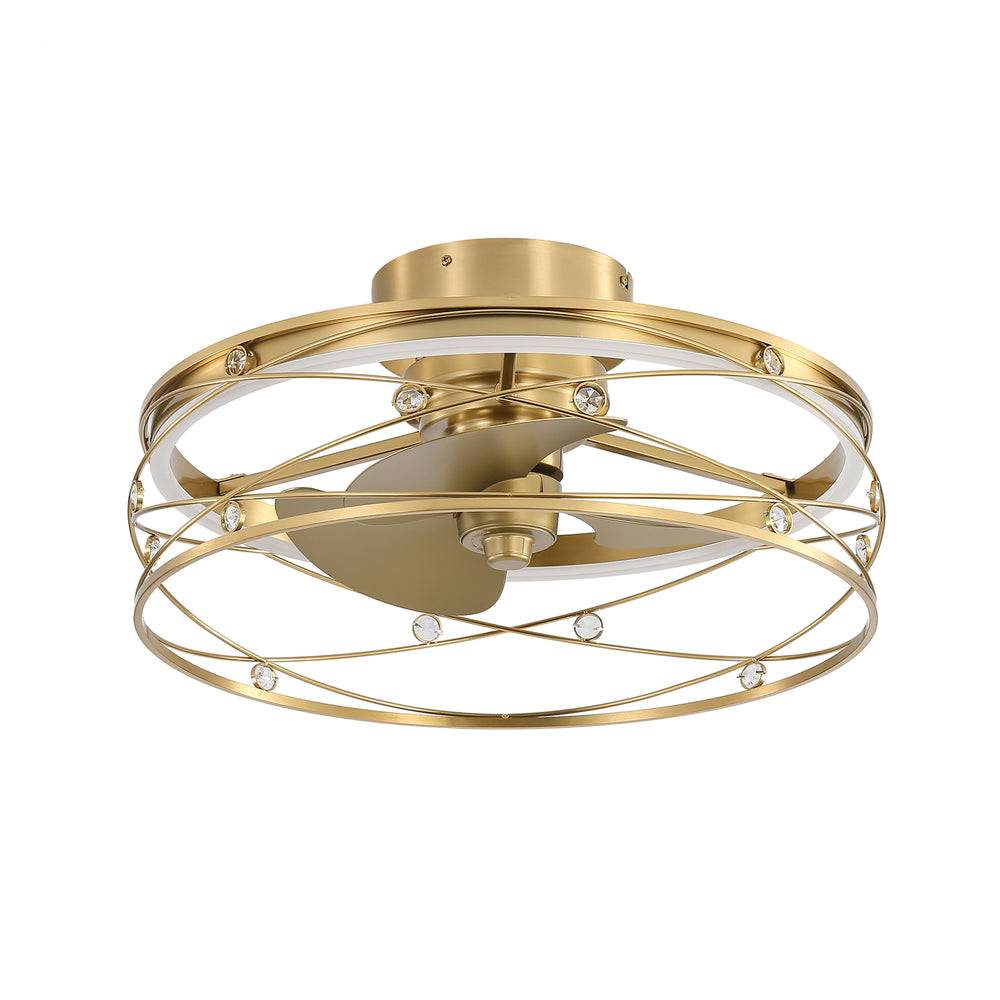 Rene 21-In LED Chandelier Ceiling Fan with Light Remote(3-blade)