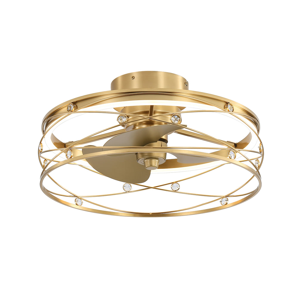 Rene 21-In LED Chandelier Ceiling Fan with Light Remote(3-blade)