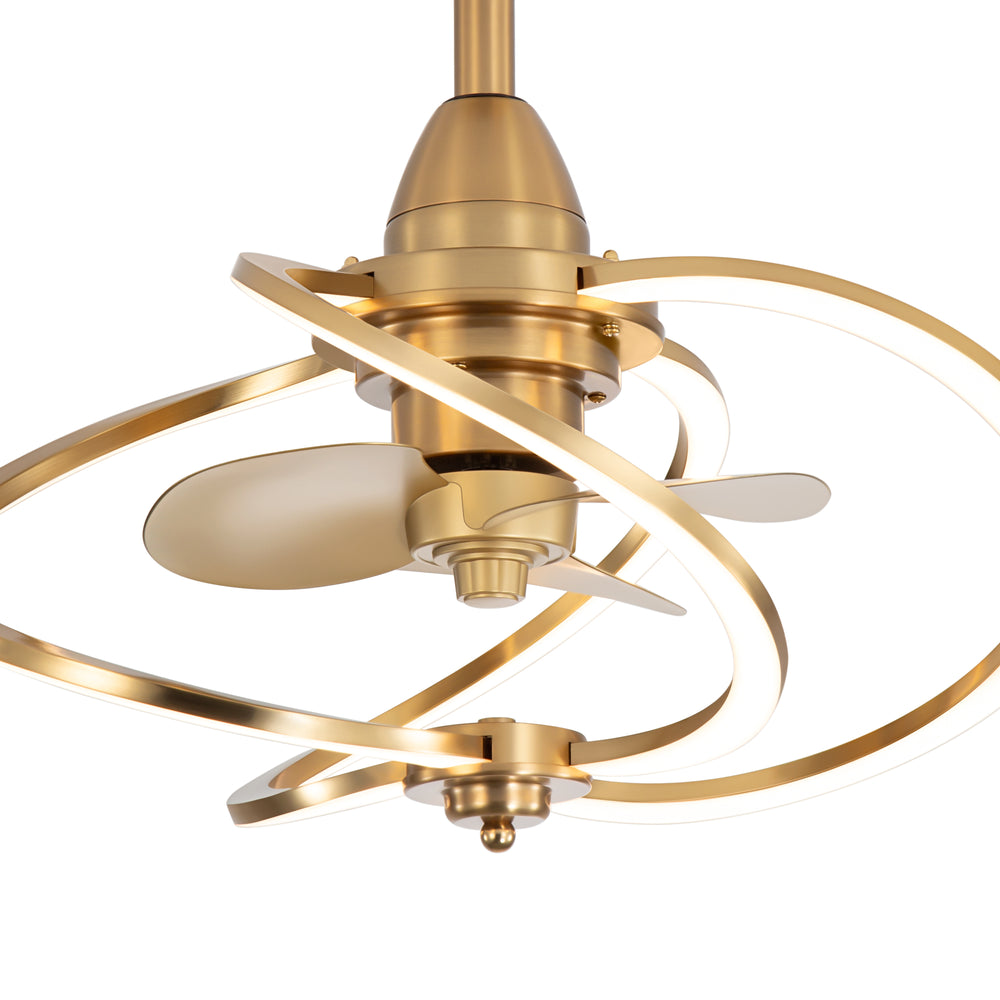 20-inch Modern 3-Blade Dimmable LED Ceiling Fan with Light Kit and Remote,6" downrod Included