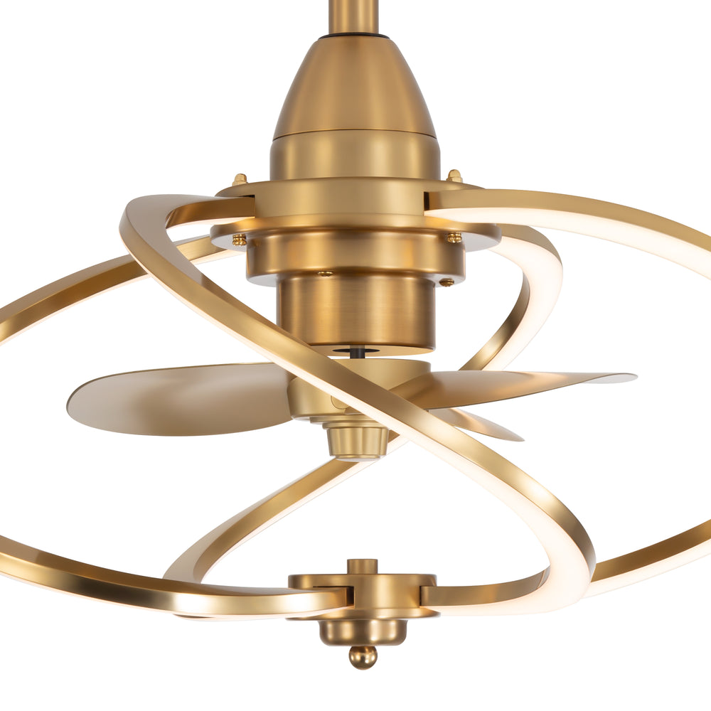 20-inch Modern 3-Blade Dimmable LED Ceiling Fan with Light Kit and Remote,6" downrod Included