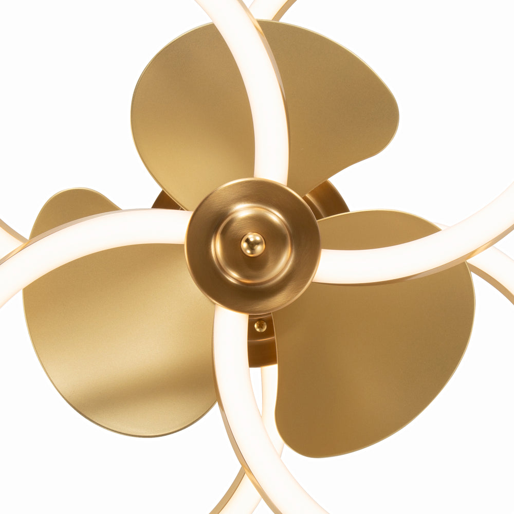 20-inch Modern 3-Blade Dimmable LED Ceiling Fan with Light Kit and Remote,6" downrod Included