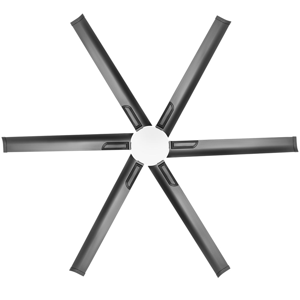 72-Inch Ceiling Fans with LED Light Remote Control, 6 Reversible Blade, Industrial Ceiling Fan with Reversible DC Motor, Down Rod Mount, LED Ceiling Light Chandelier for Bedroom