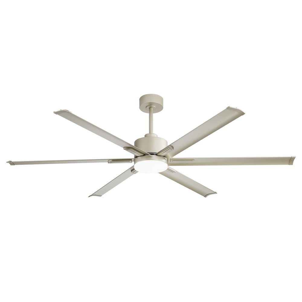 72-Inch Ceiling Fans with LED Light Remote Control, 6 Reversible Blade, Industrial Ceiling Fan with Reversible DC Motor, Down Rod Mount, LED Ceiling Light Chandelier for Bedroom