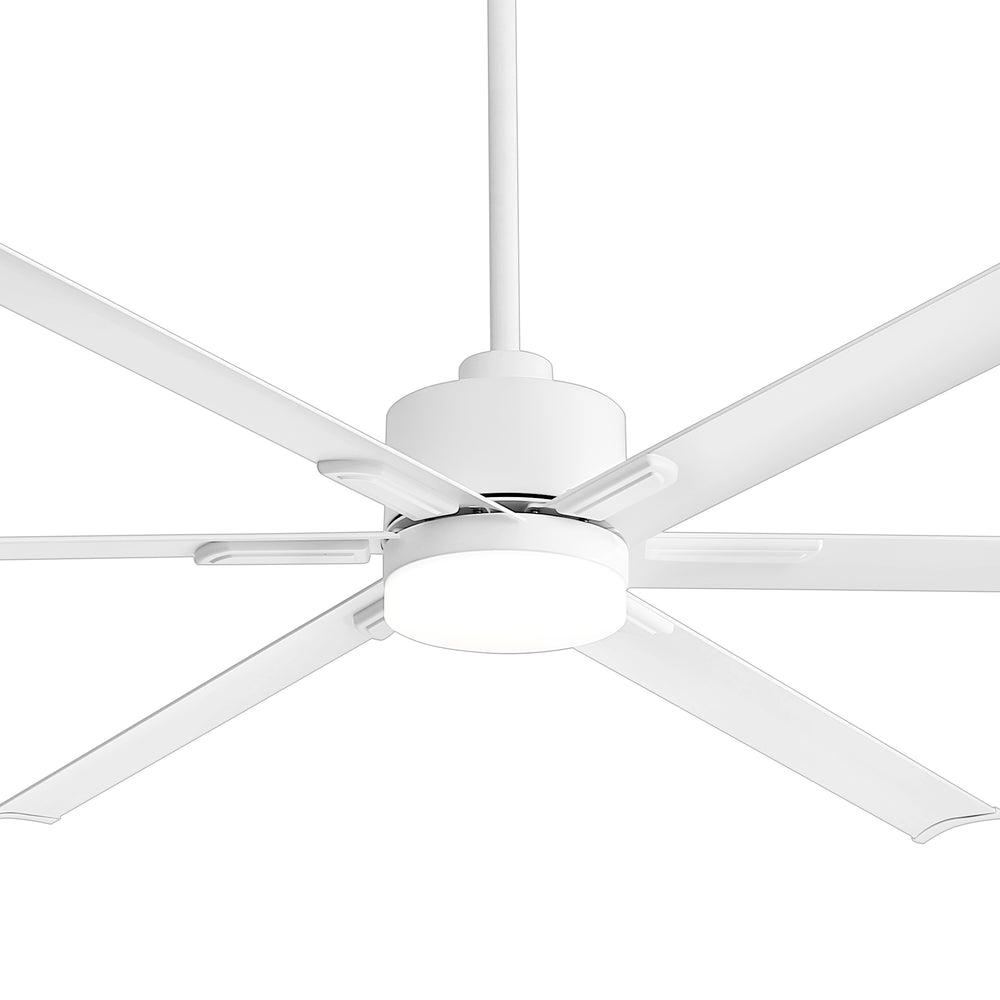 72-Inch Ceiling Fans with LED Light Remote Control, 6 Reversible Blade, Industrial Ceiling Fan with Reversible DC Motor, Down Rod Mount, LED Ceiling Light Chandelier for Bedroom