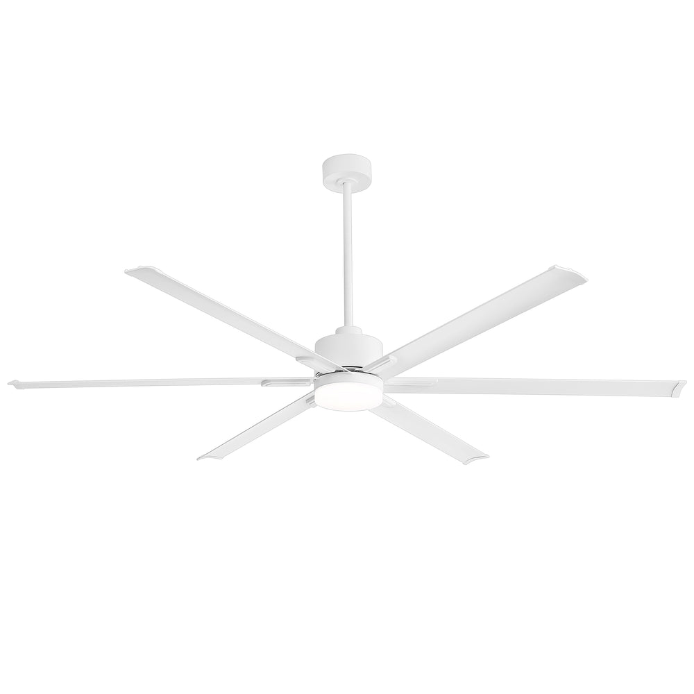 72-Inch Ceiling Fans with LED Light Remote Control, 6 Reversible Blade, Industrial Ceiling Fan with Reversible DC Motor, Down Rod Mount, LED Ceiling Light Chandelier for Bedroom