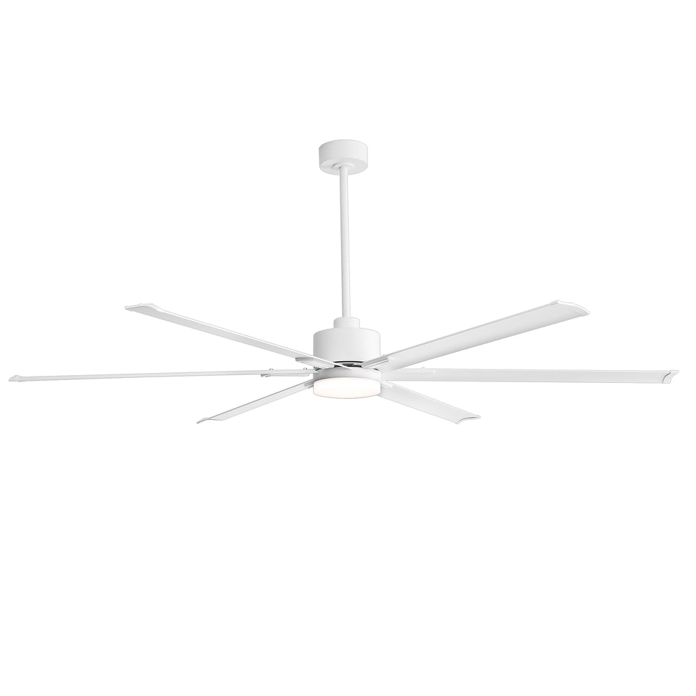 72-Inch Ceiling Fans with LED Light Remote Control, 6 Reversible Blade, Industrial Ceiling Fan with Reversible DC Motor, Down Rod Mount, LED Ceiling Light Chandelier for Bedroom