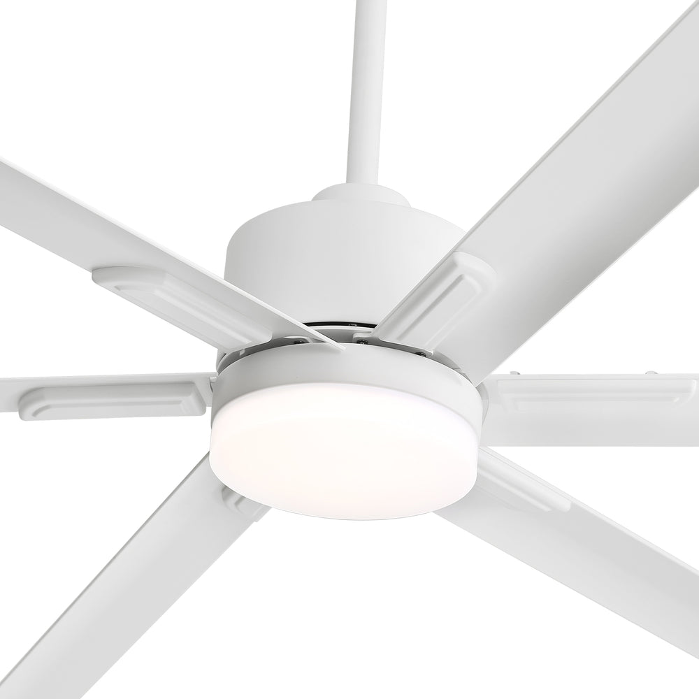 72-Inch Ceiling Fans with LED Light Remote Control, 6 Reversible Blade, Industrial Ceiling Fan with Reversible DC Motor, Down Rod Mount, LED Ceiling Light Chandelier for Bedroom