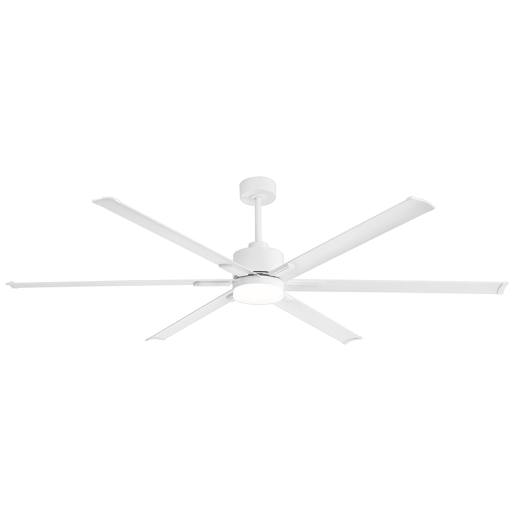 72-Inch Ceiling Fans with LED Light Remote Control, 6 Reversible Blade, Industrial Ceiling Fan with Reversible DC Motor, Down Rod Mount, LED Ceiling Light Chandelier for Bedroom