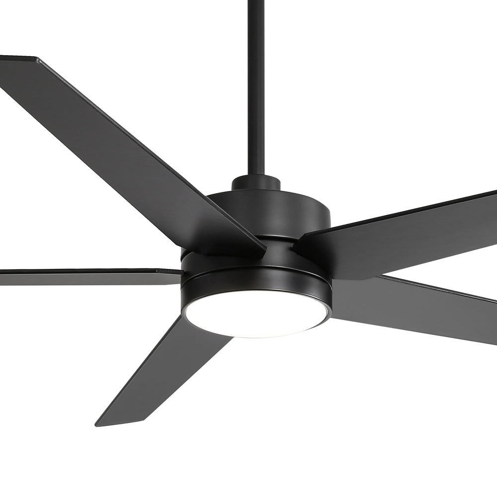 65-inch 5-Blade LED Ceiling Fan with Light and Remote，6" downrod and 20" downrod Included