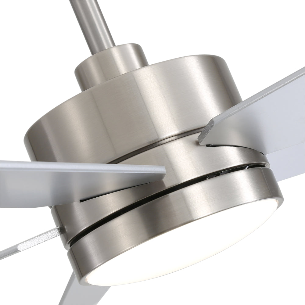 65-inch 5-Blade LED Ceiling Fan with Light and Remote，6" downrod and 20" downrod Included