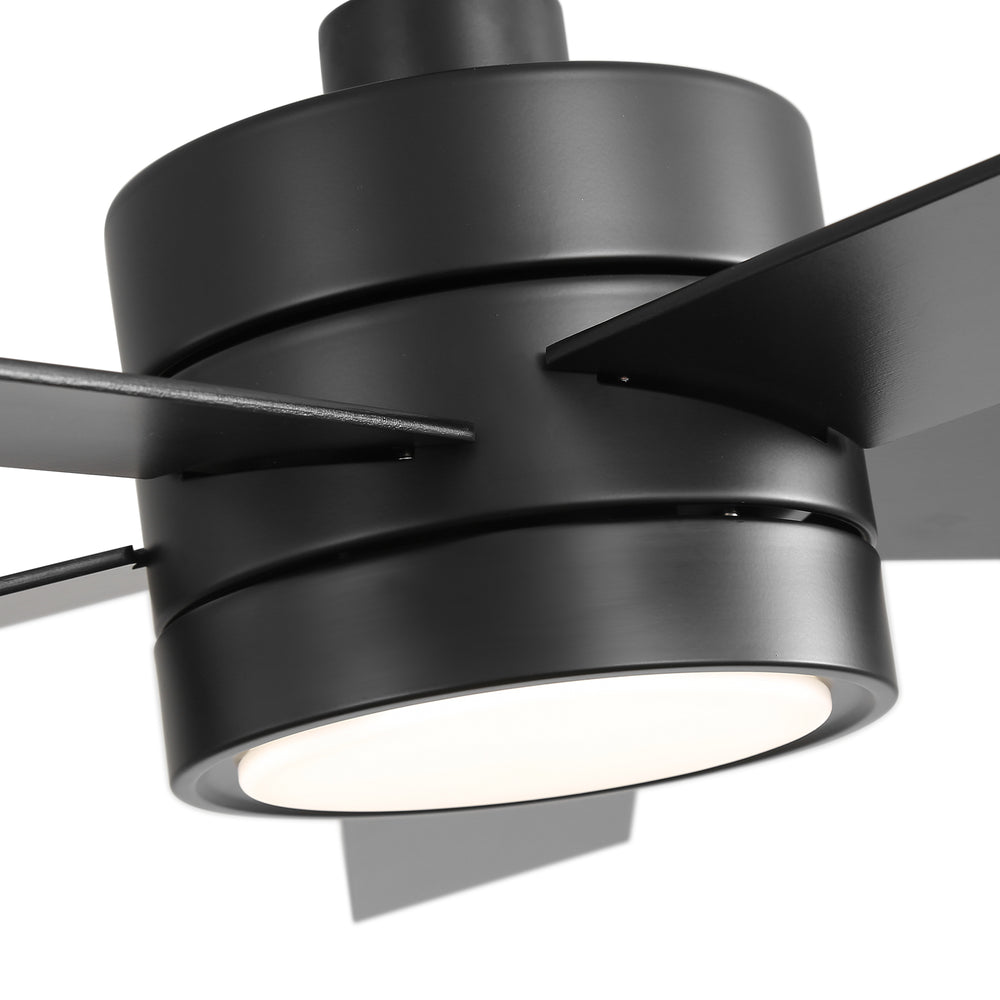 52-Inch 5-Blade LED Ceiling Fan with Light Remote,5" and 10" Downrod Included