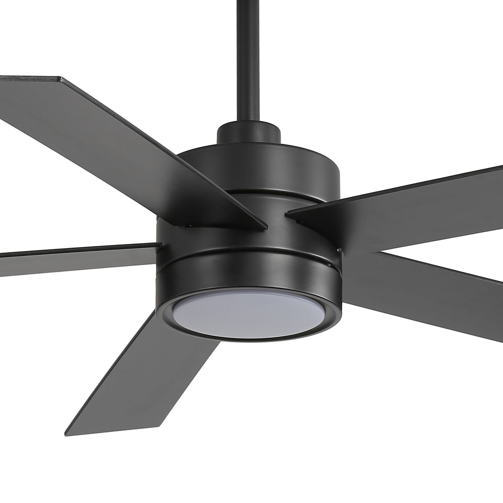 52-Inch 5-Blade LED Ceiling Fan with Light Remote,5" and 10" Downrod Included
