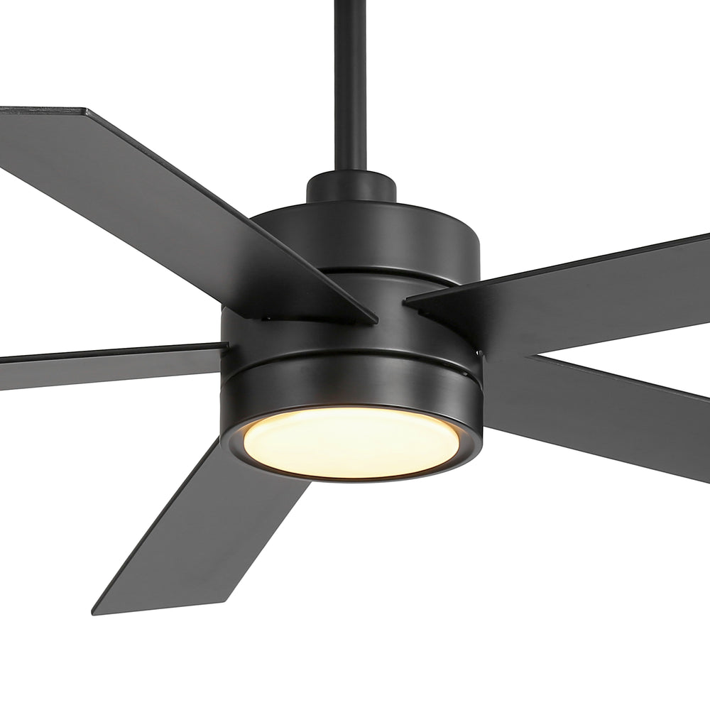 52-Inch 5-Blade LED Ceiling Fan with Light Remote,5" and 10" Downrod Included