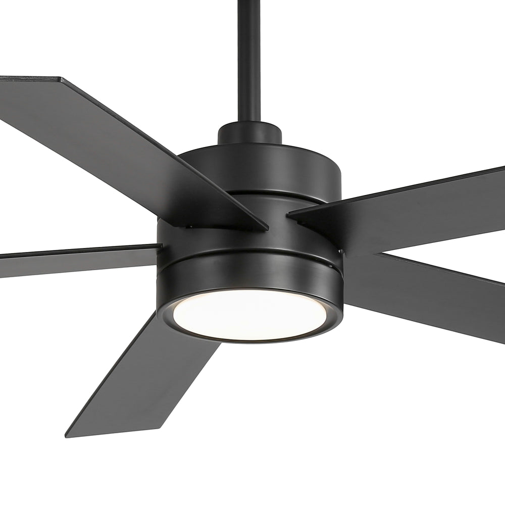 52-Inch 5-Blade LED Ceiling Fan with Light Remote,5" and 10" Downrod Included