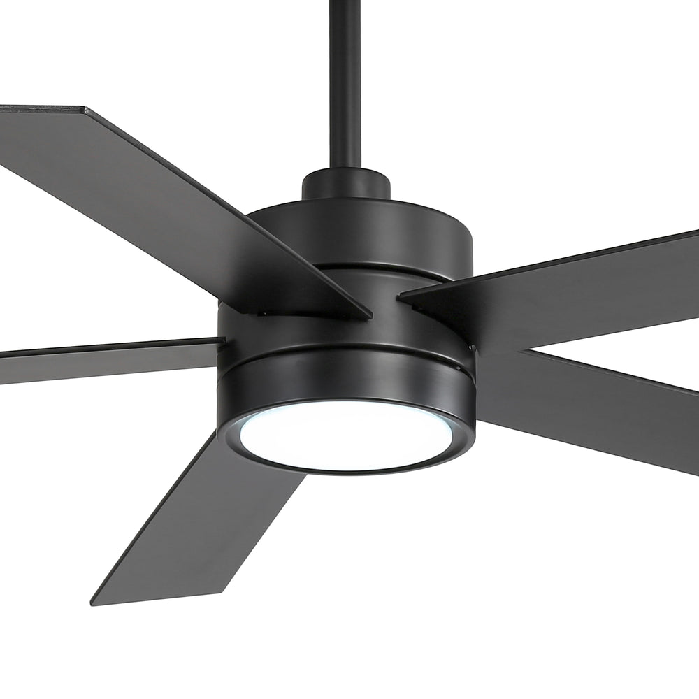 52-Inch 5-Blade LED Ceiling Fan with Light Remote,5" and 10" Downrod Included