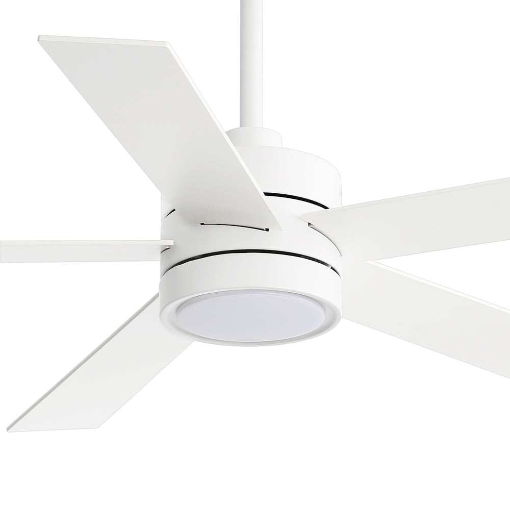 52-Inch 5-Blade LED Ceiling Fan with Light Remote,5" and 10" Downrod Included
