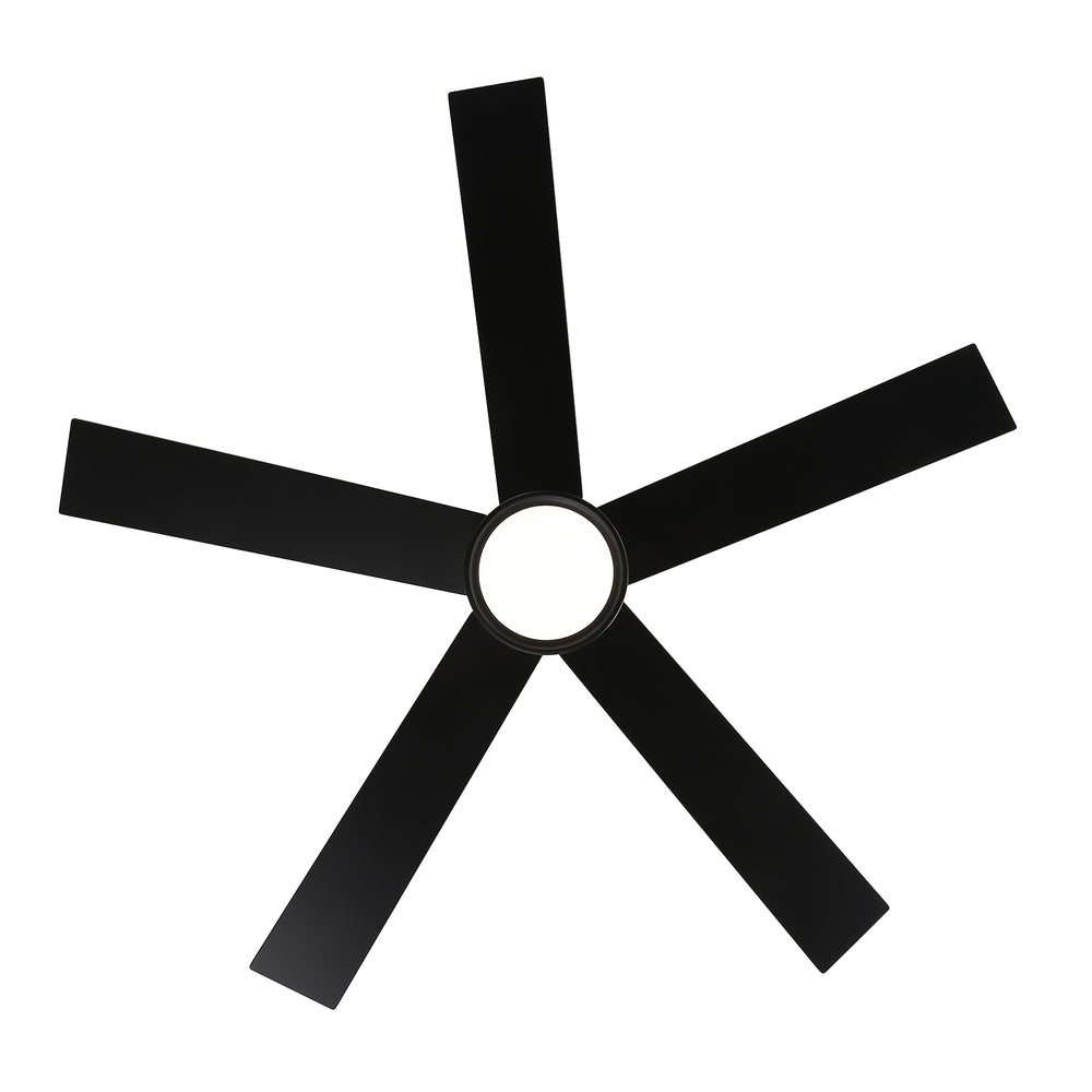 52-Inch 5-Blade LED Ceiling Fan with Light Remote,5" and 10" Downrod Included