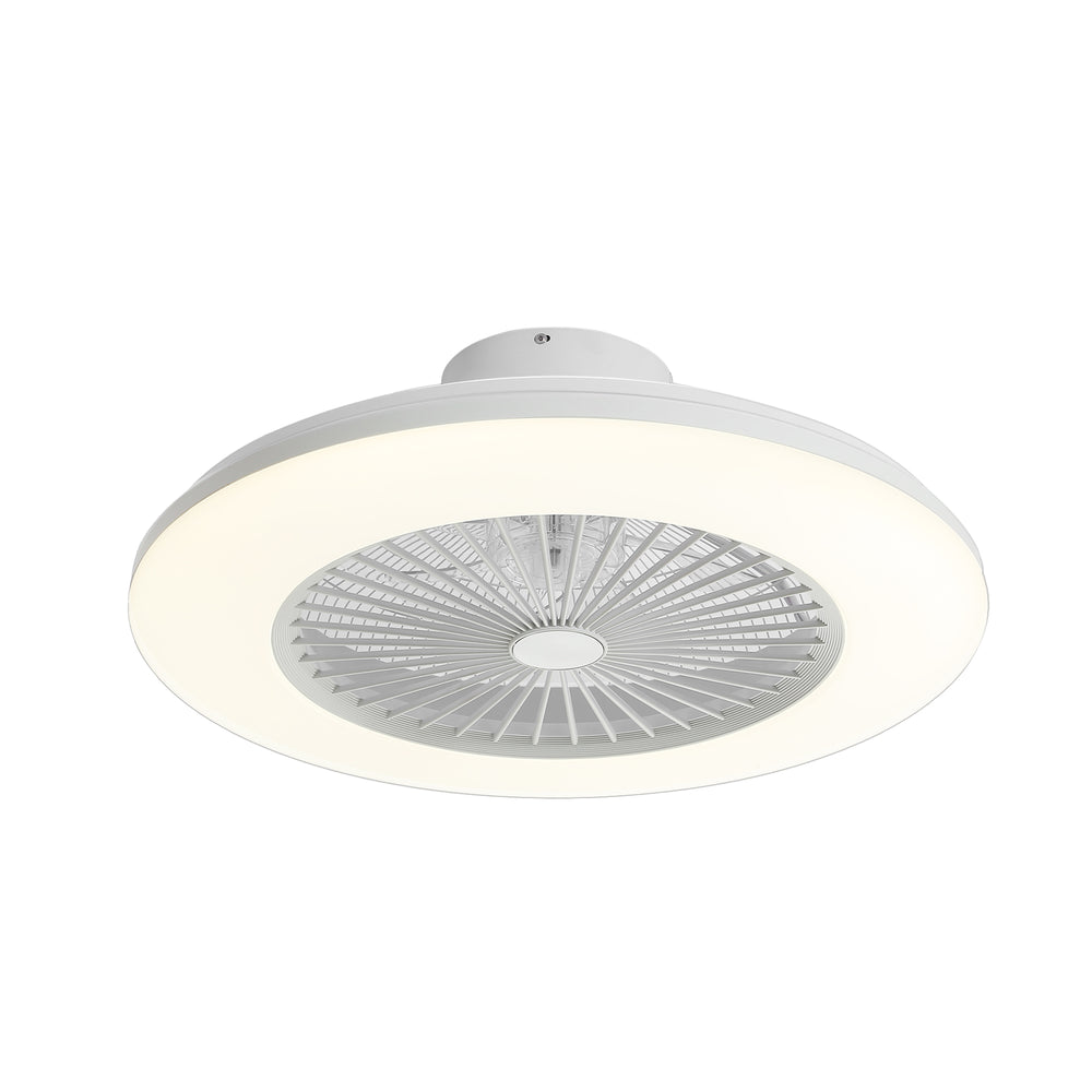22-inch  Enclosed Low Profile Caged Smart LED Ceiling Fan Works with Alexa/Google/APP