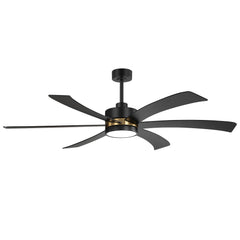 65 inch Farmhouse Ceiling Fans with Light and Remote, 6 Reversible Blade, Quiet DC Motor, 6-Speed, Led Light Chandelier, Modern Ceiling Fan Light for Bedroom Home Office