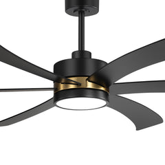 65 inch Farmhouse Ceiling Fans with Light and Remote, 6 Reversible Blade, Quiet DC Motor, 6-Speed, Led Light Chandelier, Modern Ceiling Fan Light for Bedroom Home Office