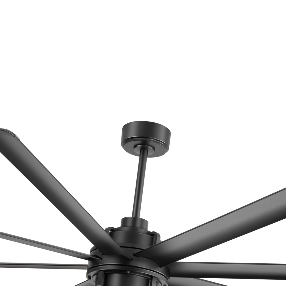 Large 72 Inch 8-Blade Integrated LED Ceiling Fan with Light Remote,7in and 12in Downrod Included