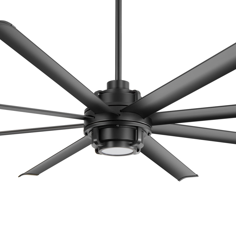 Large 72 Inch 8-Blade Integrated LED Ceiling Fan with Light Remote,7in and 12in Downrod Included