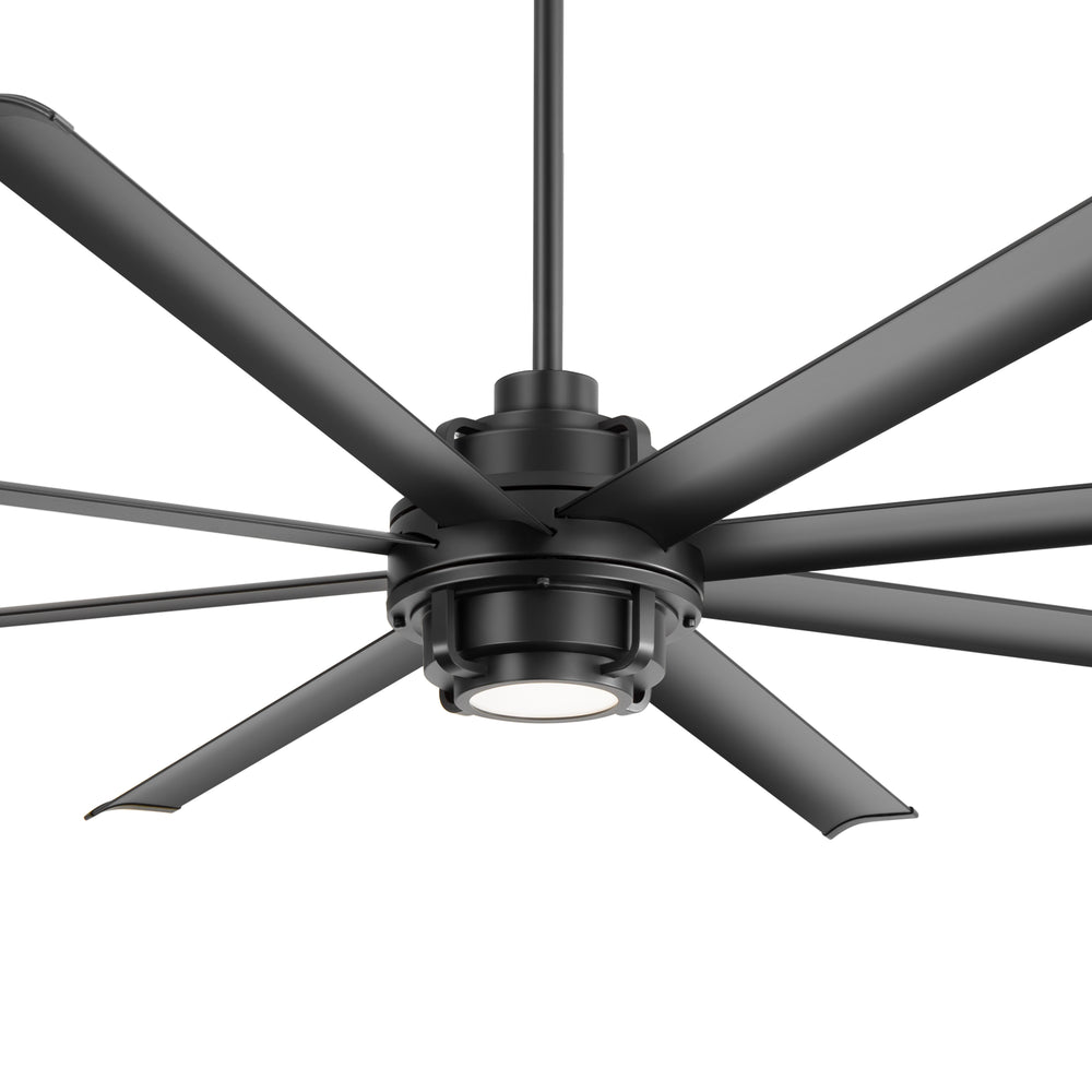 Large 72 Inch 8-Blade Integrated LED Ceiling Fan with Light Remote,7in and 12in Downrod Included