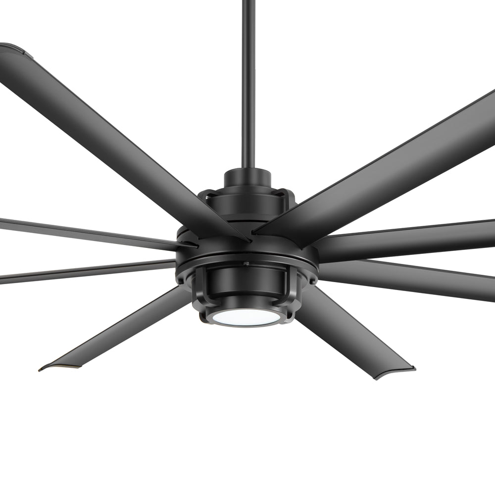 Large 72 Inch 8-Blade Integrated LED Ceiling Fan with Light Remote,7in and 12in Downrod Included